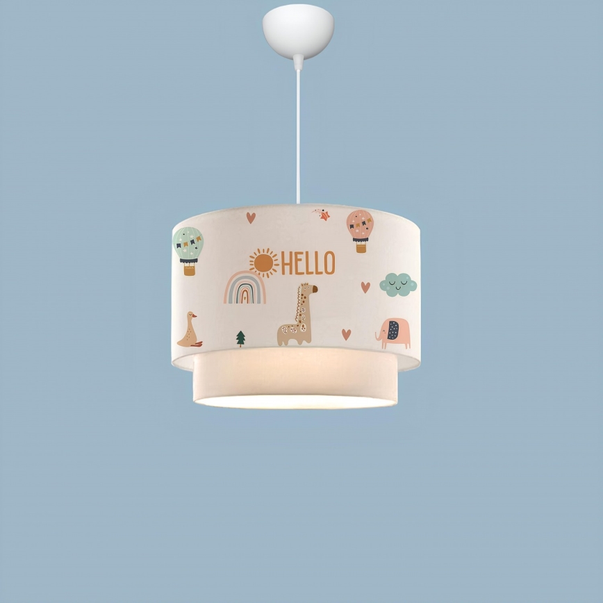 Lampe pour enfant CANDY 1xE27/40W/230V blanche/multicolore