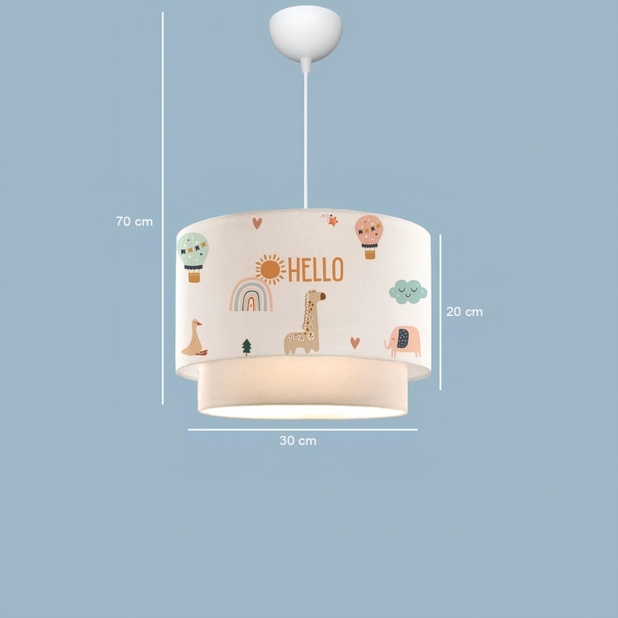 Lampe pour enfant CANDY 1xE27/40W/230V blanche/multicolore