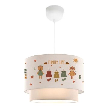 Lampe pour enfant CANDY 1xE27/40W/230V blanche/multicolore