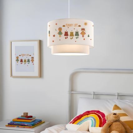 Lampe pour enfant CANDY 1xE27/40W/230V blanche/multicolore