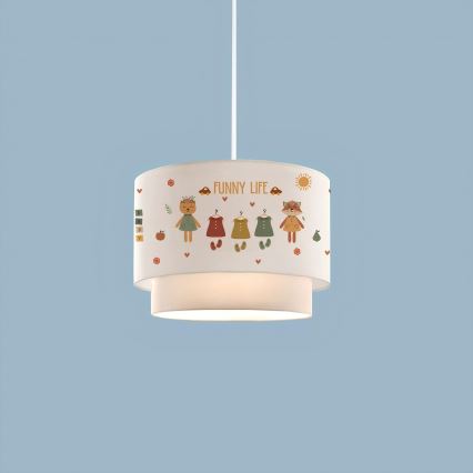 Lampe pour enfant CANDY 1xE27/40W/230V blanche/multicolore