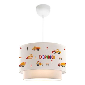 Lampe pour enfants CANDY 1xE27/40W/230V blanche/orange