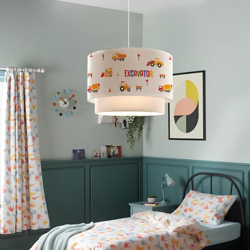 Lampe pour enfants CANDY 1xE27/40W/230V blanche/orange