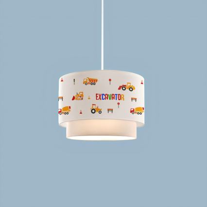 Lampe pour enfants CANDY 1xE27/40W/230V blanche/orange