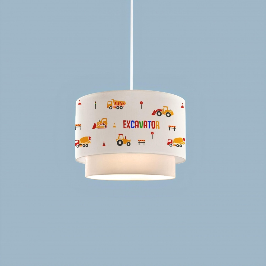 Lampe pour enfants CANDY 1xE27/40W/230V blanche/orange