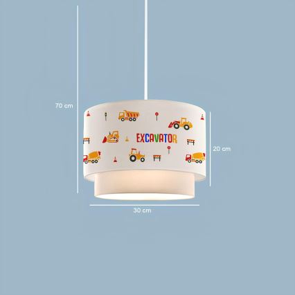 Lampe pour enfants CANDY 1xE27/40W/230V blanche/orange