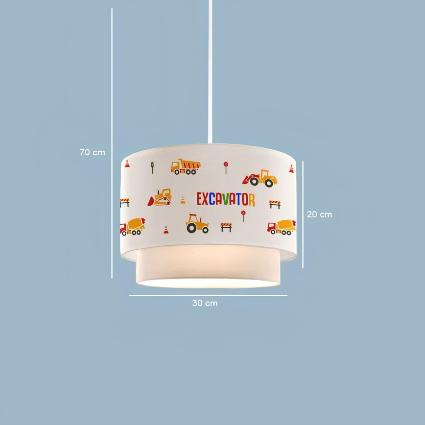 Lampe pour enfants CANDY 1xE27/40W/230V blanche/orange