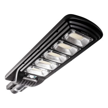 Lampe solaire à intensité variable avec détecteur LED/300W/6V 6500K IP65 noir + Télécommande