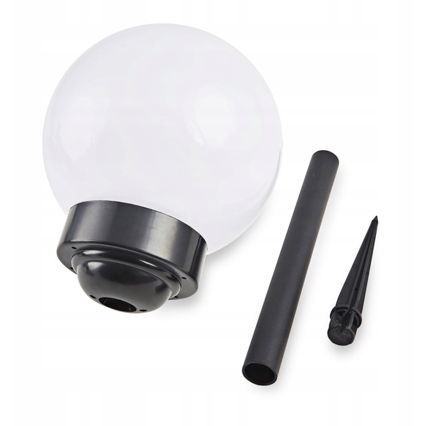 Lampe solaire à LED, 1,2 V, 6500 K, 200 mAh, Ø 10 cm, IP44, blanc/noir