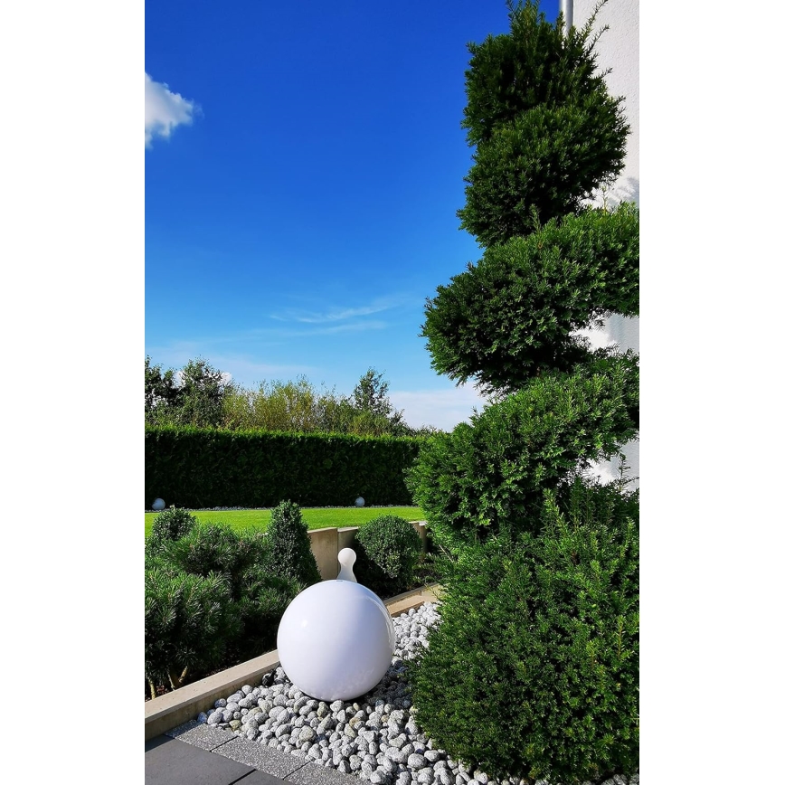 Lampe solaire à LED 1,2 V, 6500 K, 200 mAh, Ø 25 cm, IP44, blanc/noir