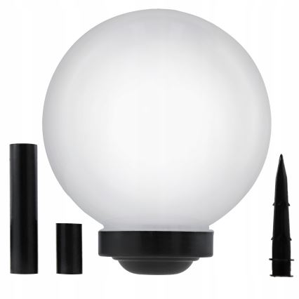 Lampe solaire à LED 1,2 V, 6500 K, 200 mAh, Ø 25 cm, IP44, blanc/noir