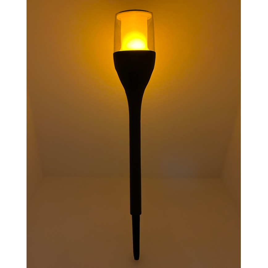 Lampe solaire à LED, batterie 1,2 V/800 mAh, IP44, noire