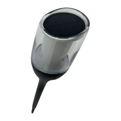 Lampe solaire à LED, batterie 1,2 V/800 mAh, IP44, noire