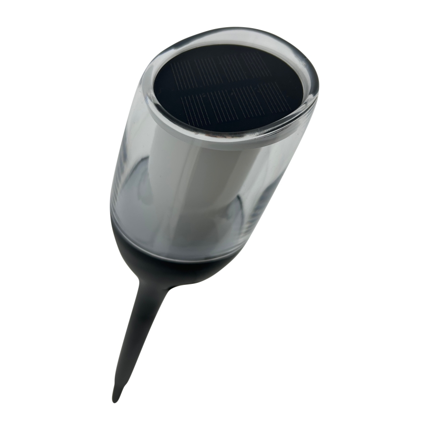 Lampe solaire à LED, batterie 1,2 V/800 mAh, IP44, noire