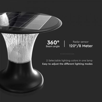 Lampe solaire avec détecteur LED/15W/3,2V 4000K/6000K IP65 6000 mAh