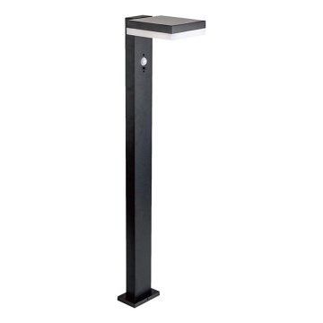 Lampe solaire avec détecteur LED/2W/3,7V IP54 3000K noir angulaire