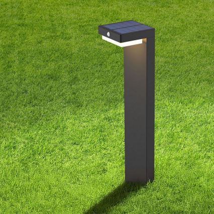 Lampe solaire avec détecteur MALI LED/4,5W/3,7V 2000 mAh IP44 noir