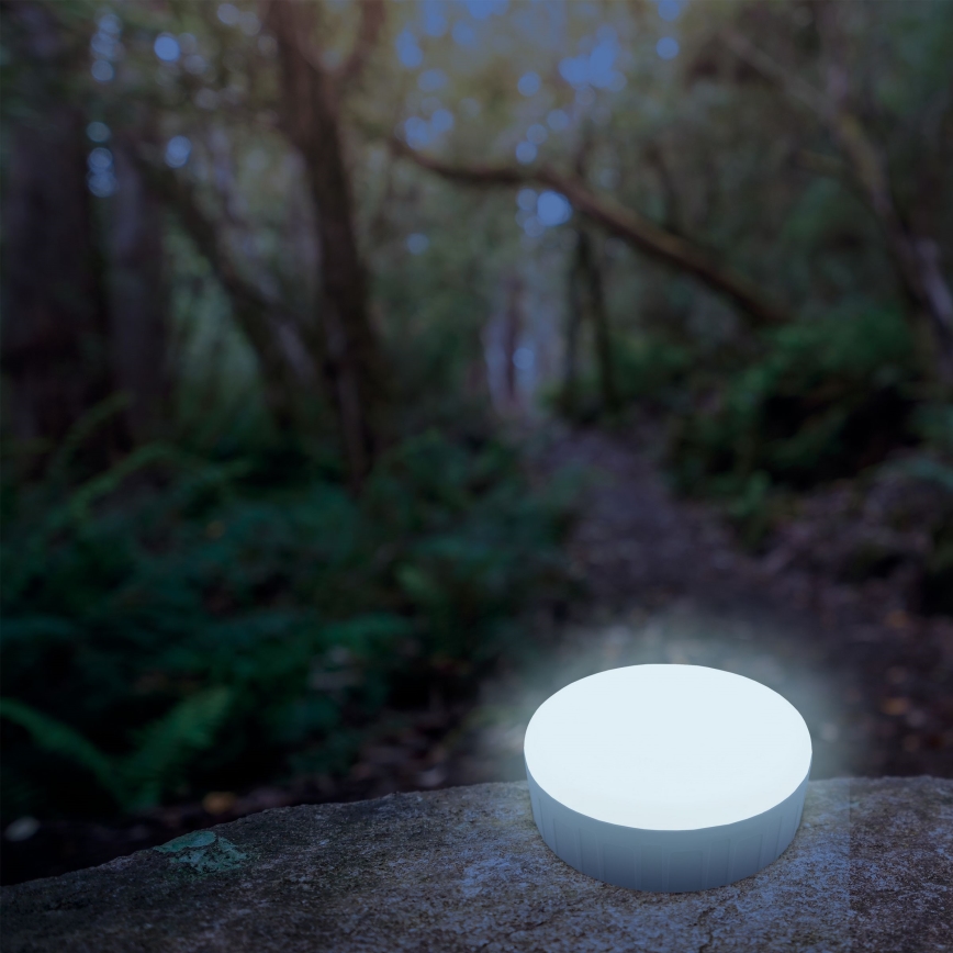 Lampe solaire à intensité variable rechargeable avec fonction de batterie portative K3 LED/2W/5,5V 6500K IPX4 1200 mAh noir/blanc