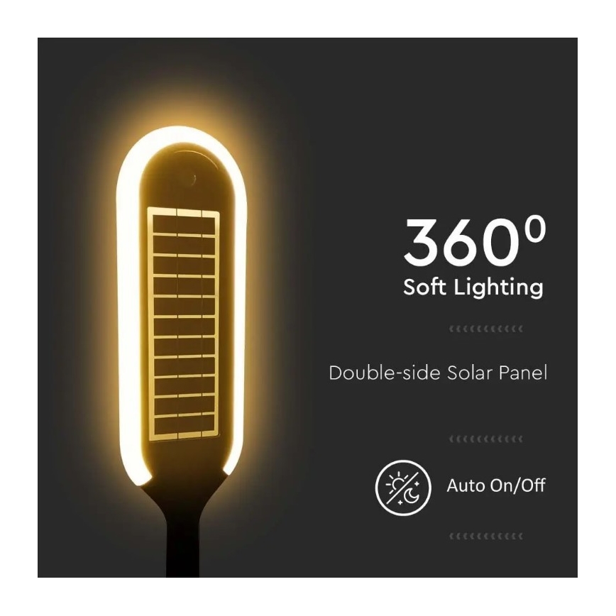 Lampe solaire avec un détecteur BOLLARD LED/5W/5,5V IP65 4000K