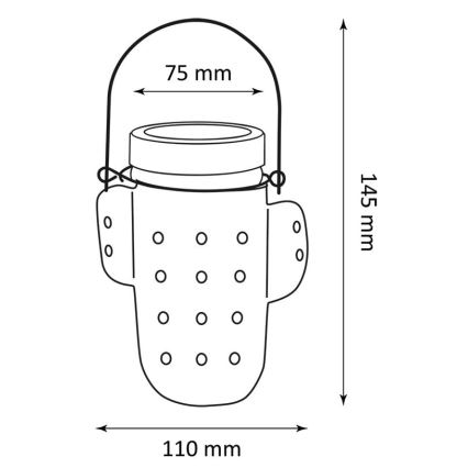 Lampe solaire CACTUS LED/1,2V IP44