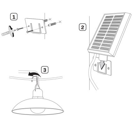 Lampe solaire CELINA LED/1,8W/3,7V 2400 mAh IP44 + Télécommande