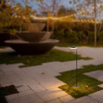 Lampe solaire extérieure LED/2W/3,7V 3000K IP54 noir
