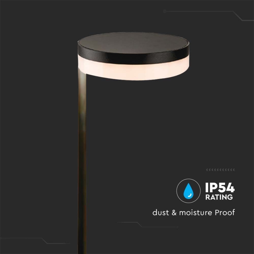 Lampe solaire extérieure LED/2W/3,7V 3000K IP54 noir