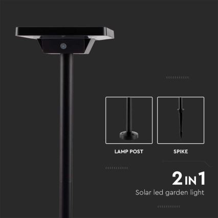 Lampe solaire extérieure 2en1 LED/2W/3,7V IP65 3000/4000/6500K