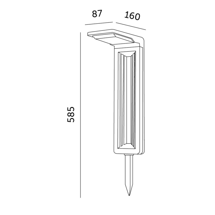 Lampe solaire LED/0,2W/3,7V 6500K IP44