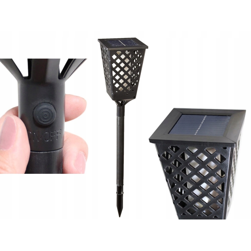 Lampe solaire LED/0,6W/5,5V IP65 107 cm noir