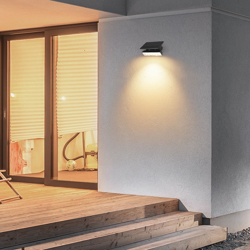Lampe solaire LED/0,9W/3,7V 3000K IP65 noir