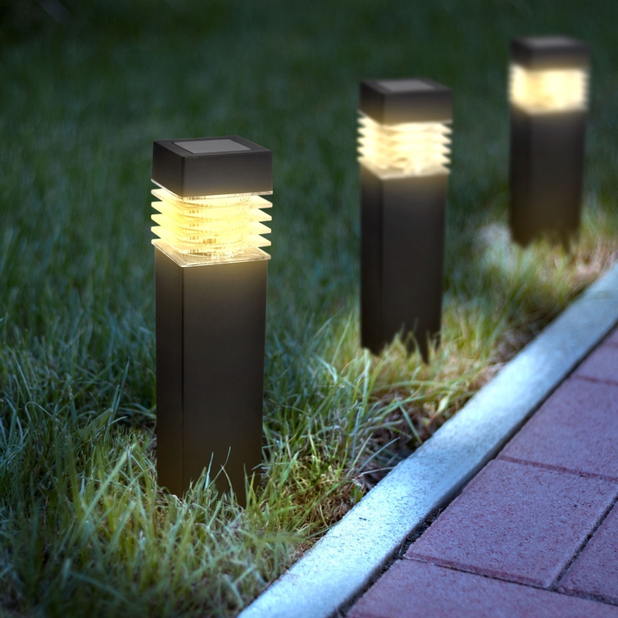 Lampe solaire LED/1,2V 600mAh IP44 noire