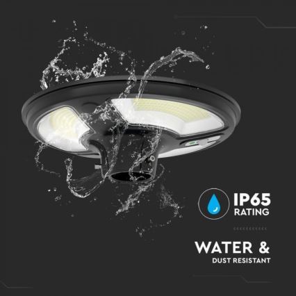 Lampe solaire LED de rue avec capteur LED/10W/3,2V IP65 4000K 15000 mAh + télécommande