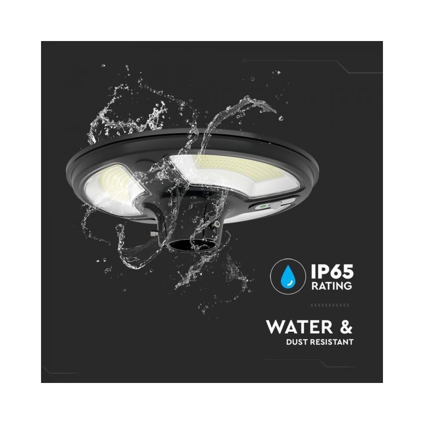 Lampe solaire LED de rue avec capteur LED/10W/3,2V IP65 4000K 15000 mAh + télécommande