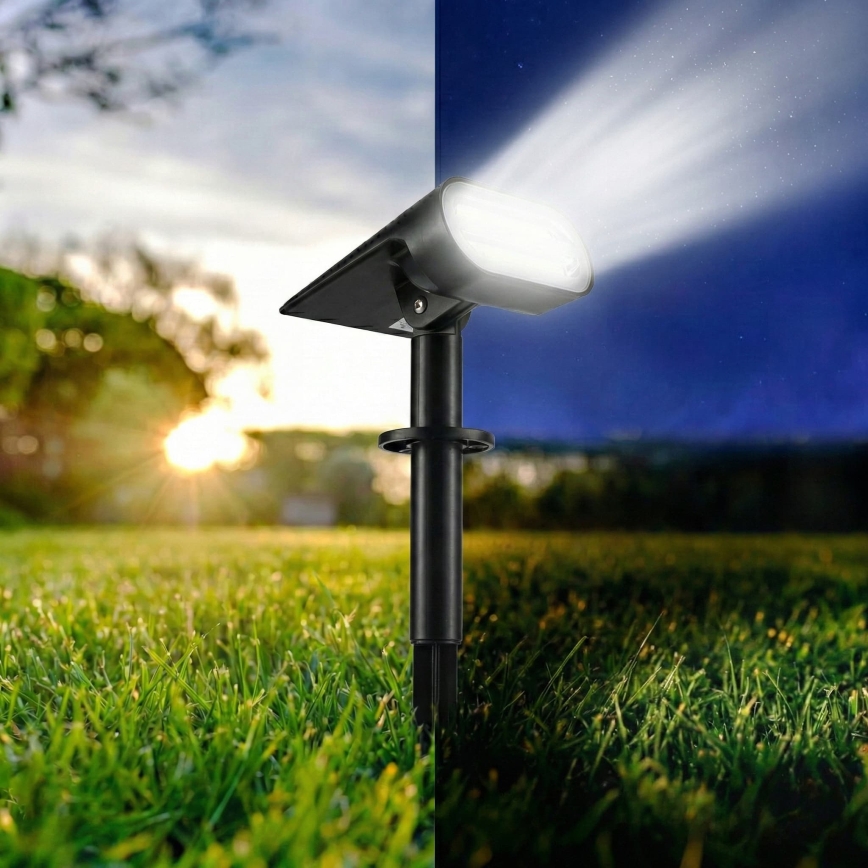 Lampe solaire LED 2 en 1 LED/3,7V 1200 mAh IP54 noire