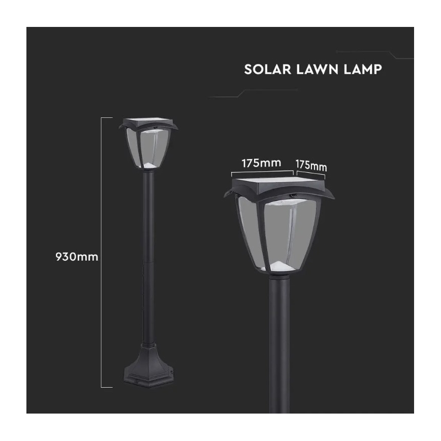 Lampe solaire LED/2W/230V 93 cm 3000/6000K IP65