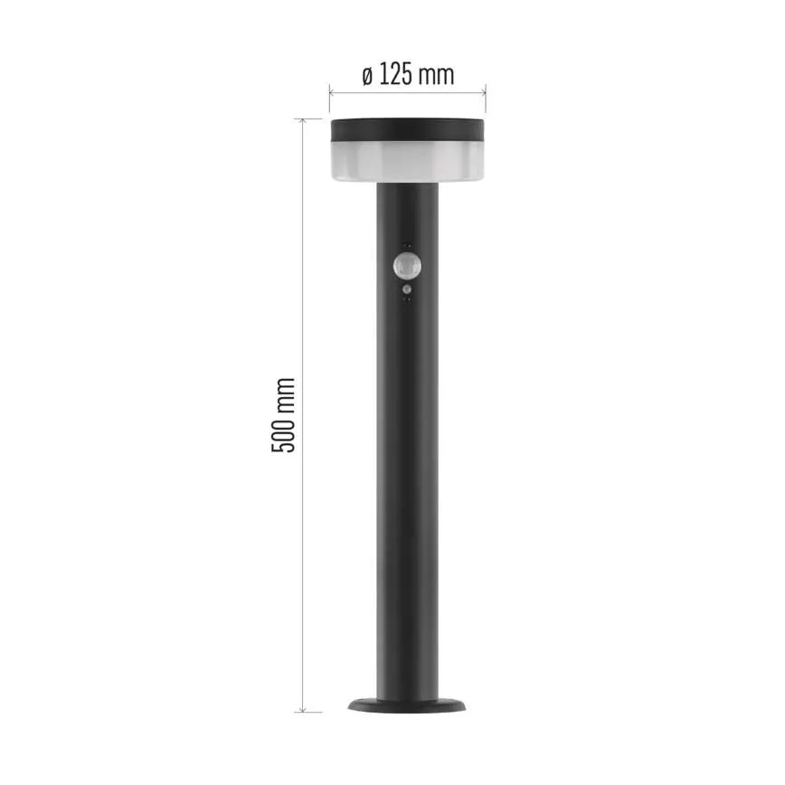 Lampe solaire LED avec capteur LED/2W/3,7V 1200 mAh IP44 50 cm
