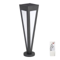 Lampe solaire LED/2W/3,7V IP65 3000K 2600 mAh noir + Télécommande