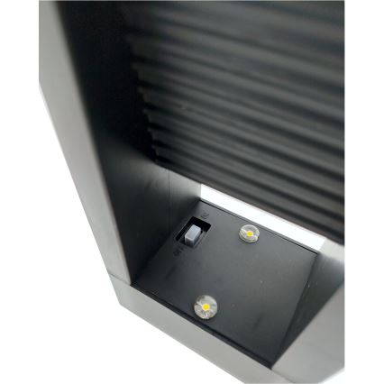 Lampe solaire LED 2xLED/1,2V 200 mAh IP44 noire