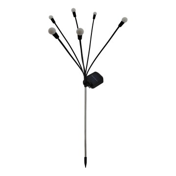 Lampe solaire LED 6xLED/1,2V 300 mAh IP44 noire