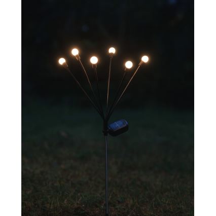 Lampe solaire LED 6xLED/1,2V 300 mAh IP44 noire