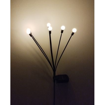 Lampe solaire LED 6xLED/1,2V 300 mAh IP44 noire