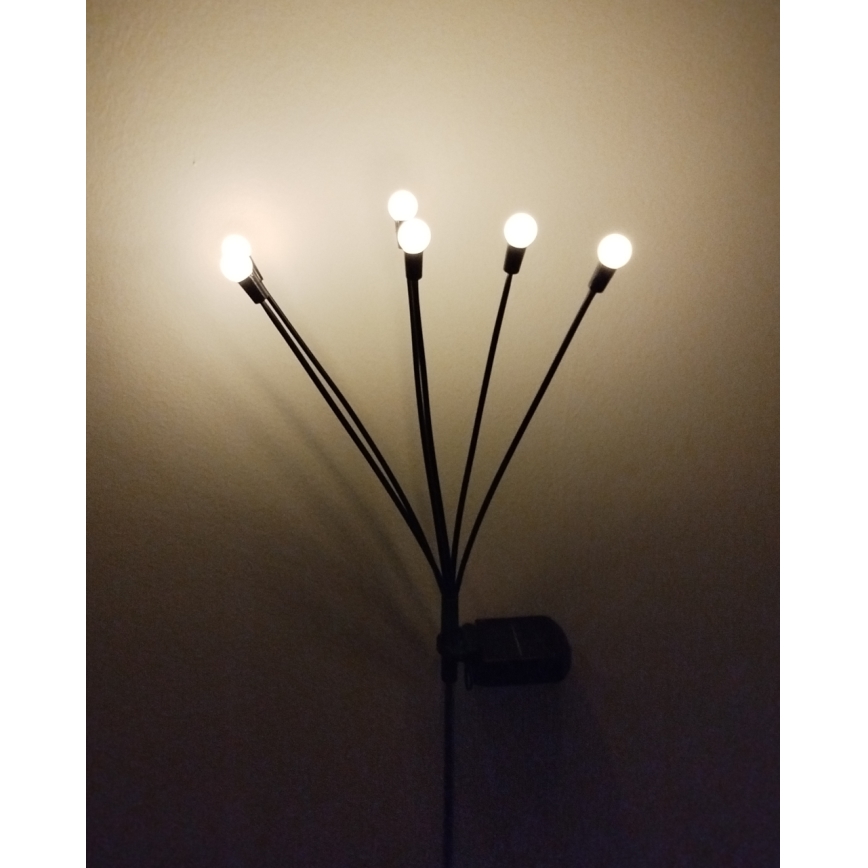 Lampe solaire LED 6xLED/1,2V 300 mAh IP44 noire