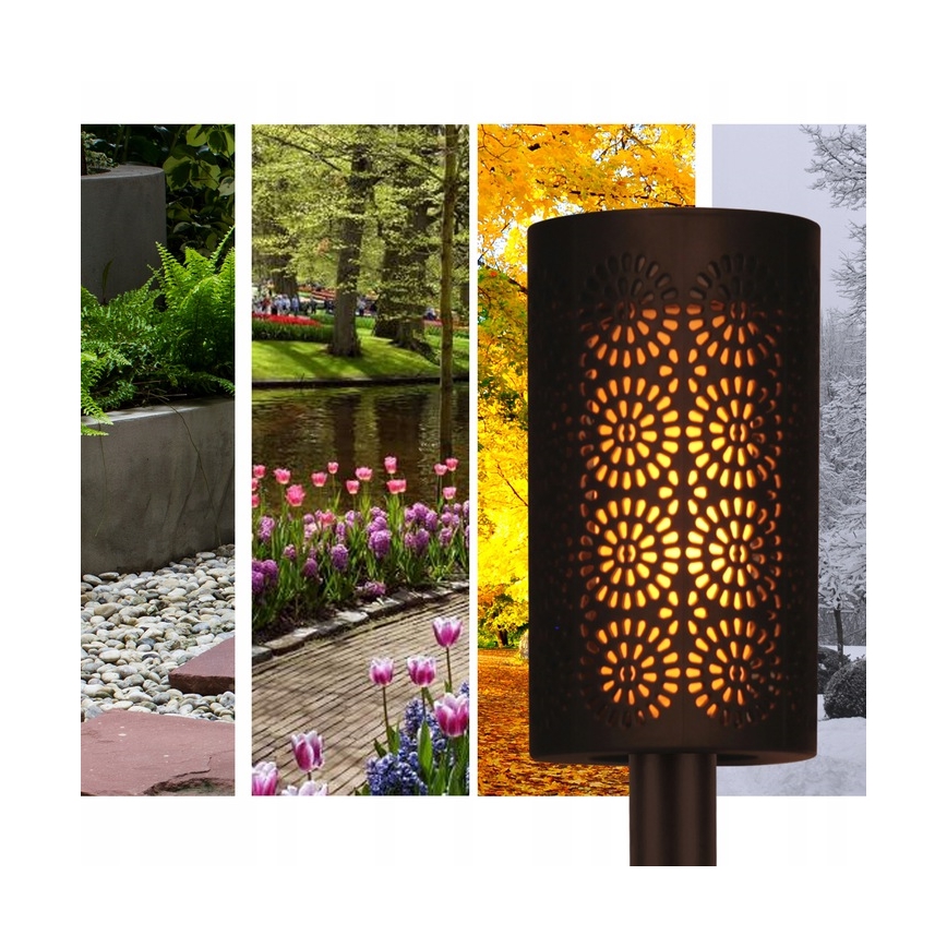 Lampe solaire LED à capteur crépusculaire LED/2V IP44 600 mAh