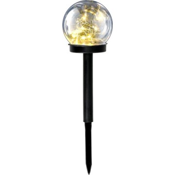 Lampe solaire LED avec capteur GLEAM LED/1,2V 3000K IP44 40 mAh transparente/noire