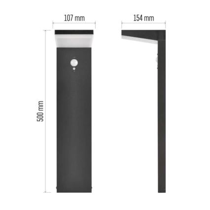 Lampe solaire LED avec capteur LED/4,4W/3,7V 2200 mAh IP44