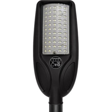Lampe solaire LED de rue à intensité réglable avec capteur VENICE LED/50W/3,2V 4000 mAh IP65 noire + télécommande