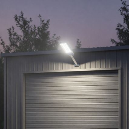 Lampe solaire de rue LED dimmable avec capteur VENICE LED/100W/3,2V 6000 mAh IP65 noire + télécommande