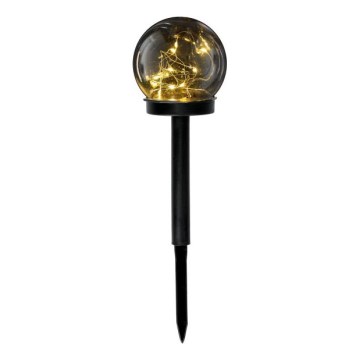 Lampe solaire LED GLEAM LED/1,2V 3000K IP44 40 mAh fumé/noir