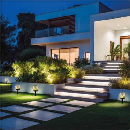 Lampe solaire LED GLEAM LED/1,2V 3000K IP44 40 mAh transparente/noire